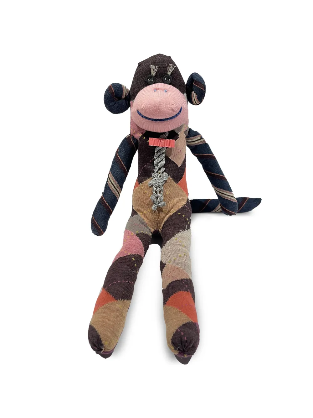 Antipast monkey-shaped knitted doll - Marrone