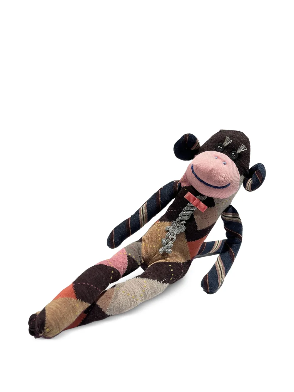  Antipast Monkey-shaped Knitted Doll - Brown 