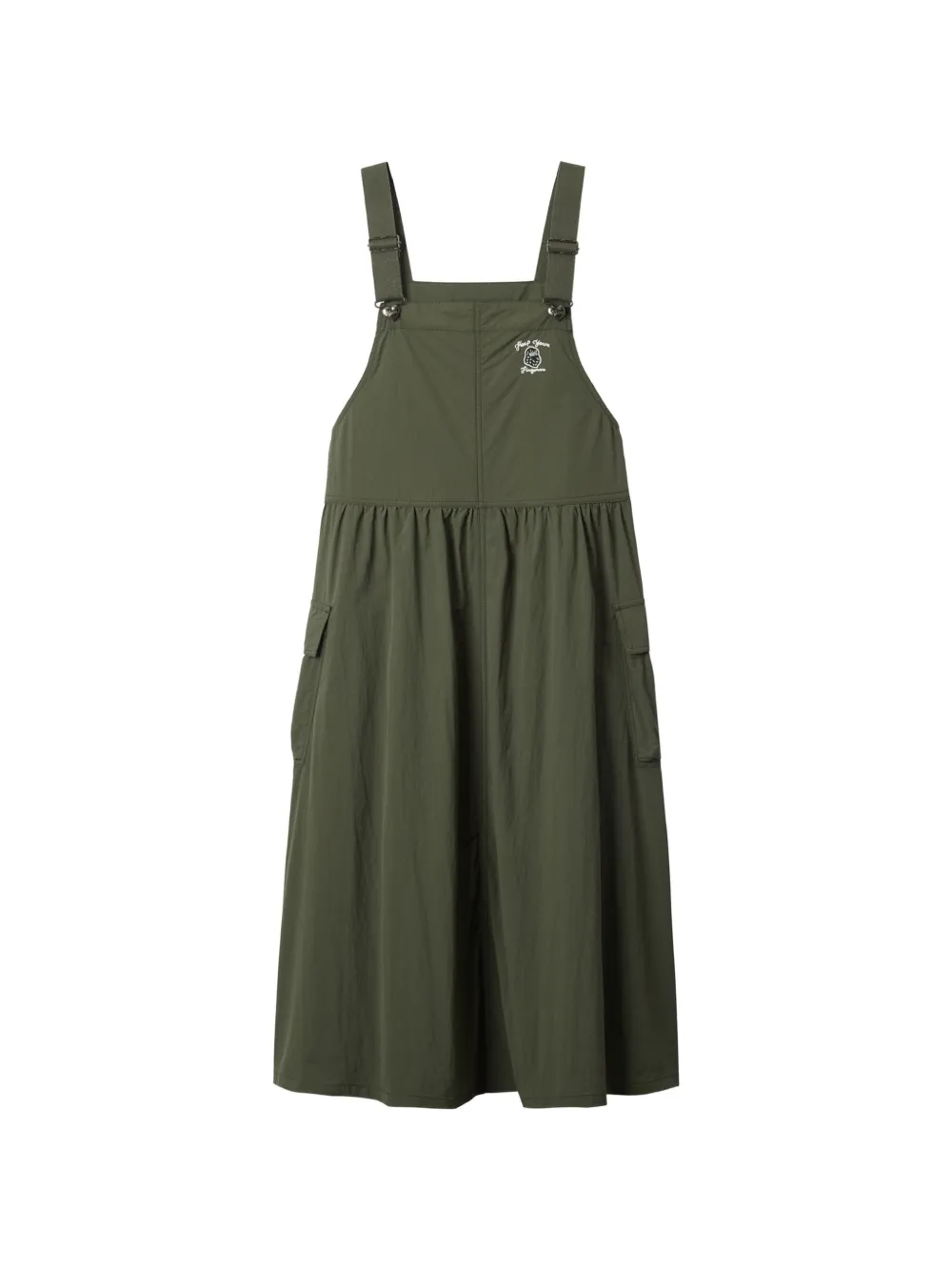 FINGERCROXX Besticktes Midikleid - Grün