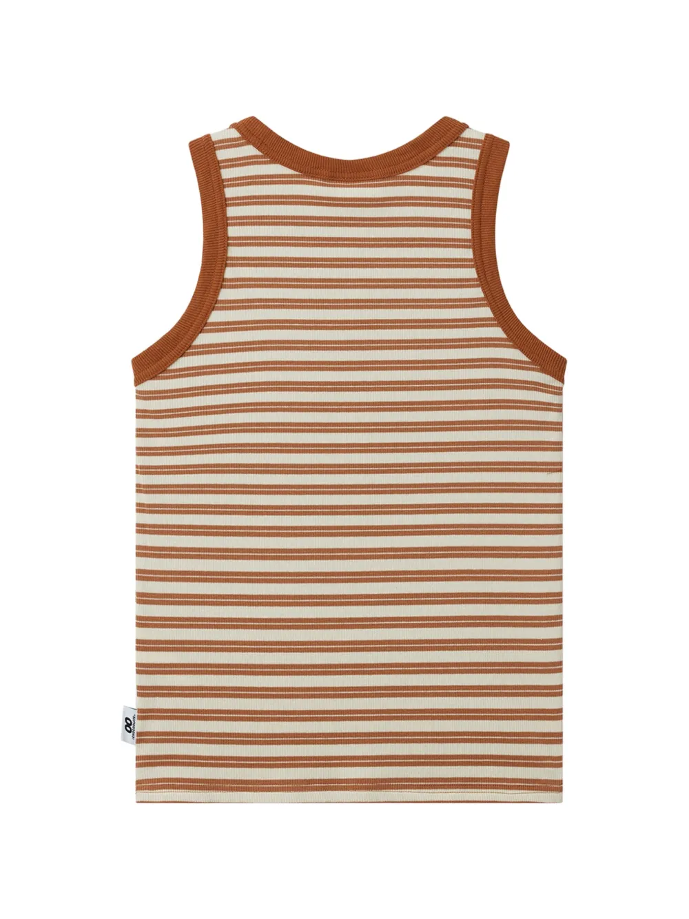  Chocoolate Striped Embroidered Top - Brown 