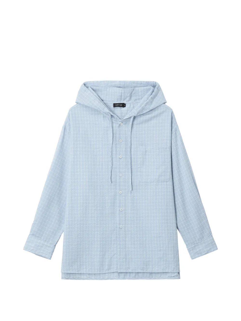 tout a coup hooded long-sleeve shirt - Blu
