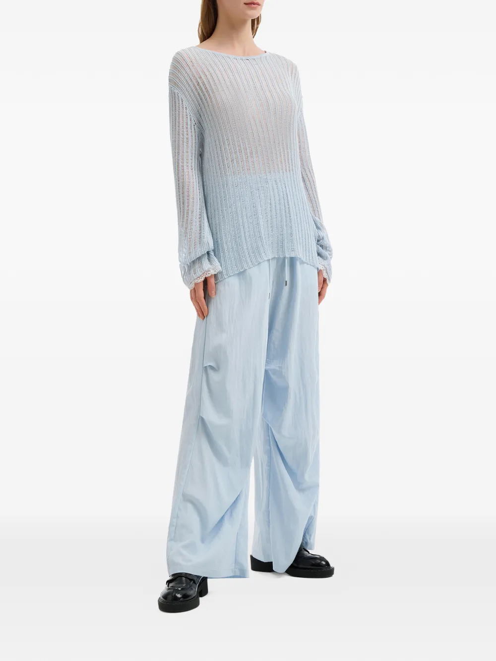 B+ab Gathered Wide Trousers - Blue 