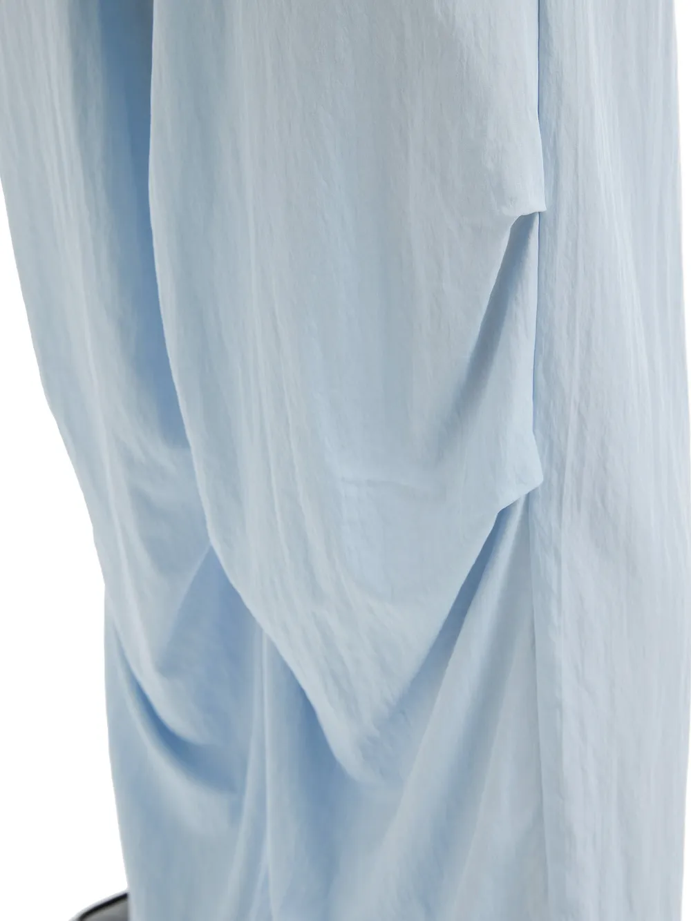 b+ab Geplooide broek met wijde pijpen Blauw