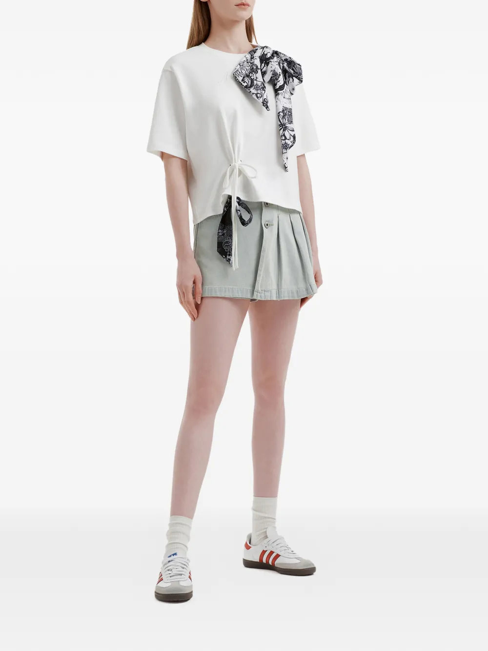  Musium Div. Pleated Button Shorts - Blue 