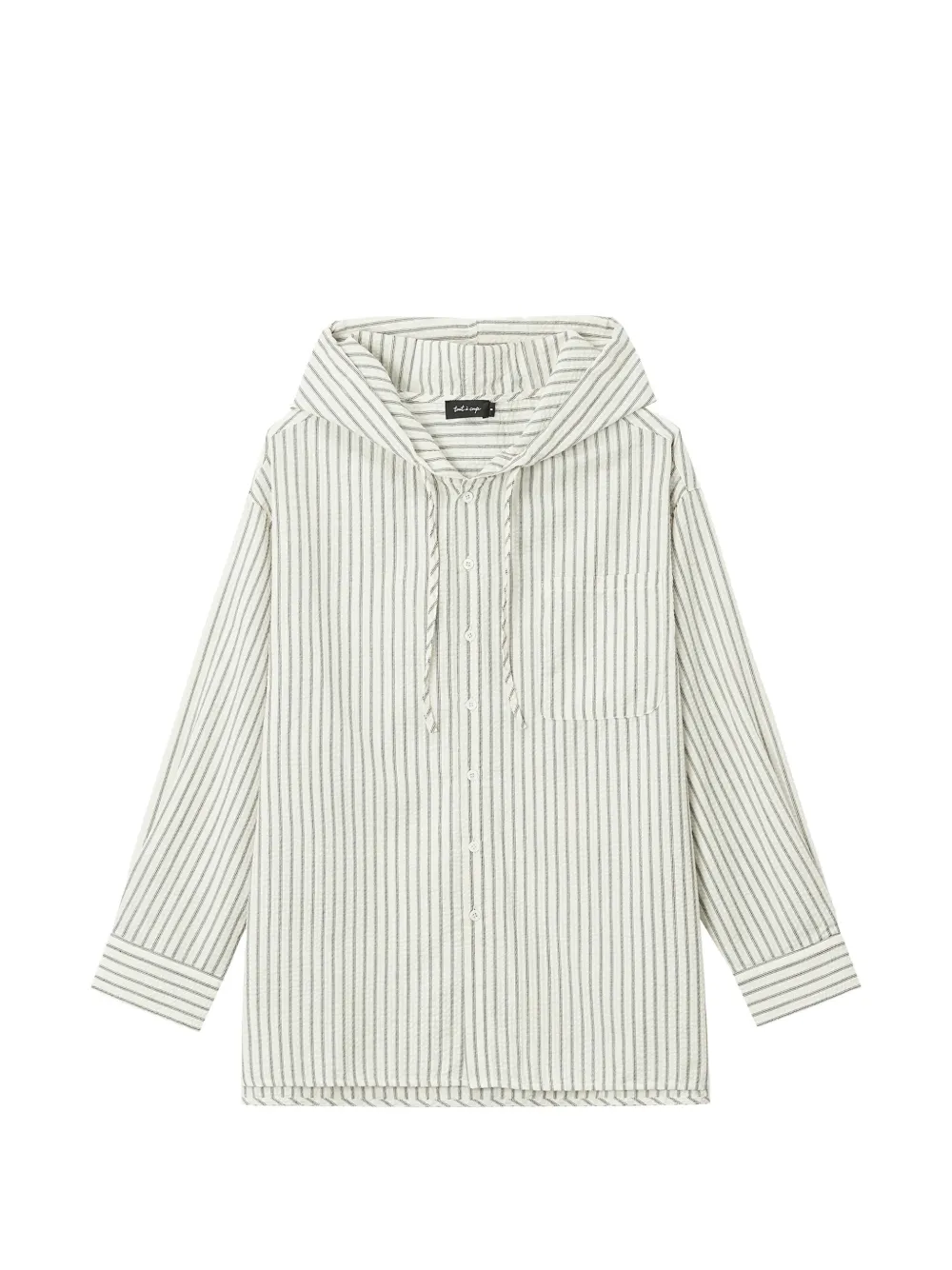 tout a coup striped hooded long-sleeve shirt - Toni neutri