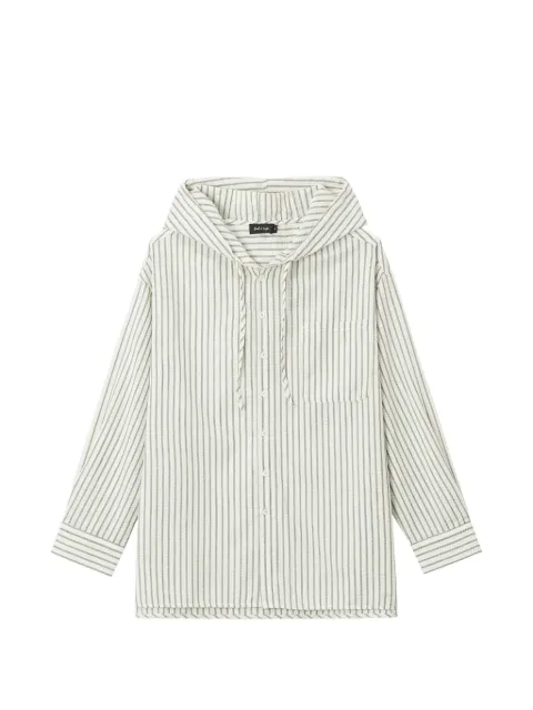tout a coup striped hooded long-sleeve shirt