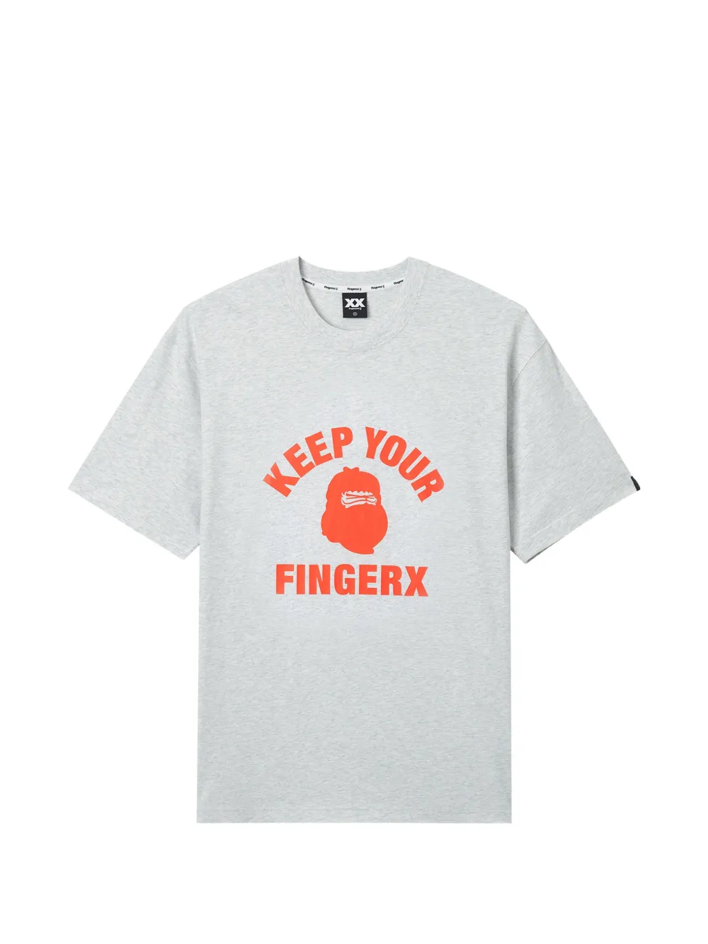 FINGERCROXX T-Shirt mit grafischem Print - Grau