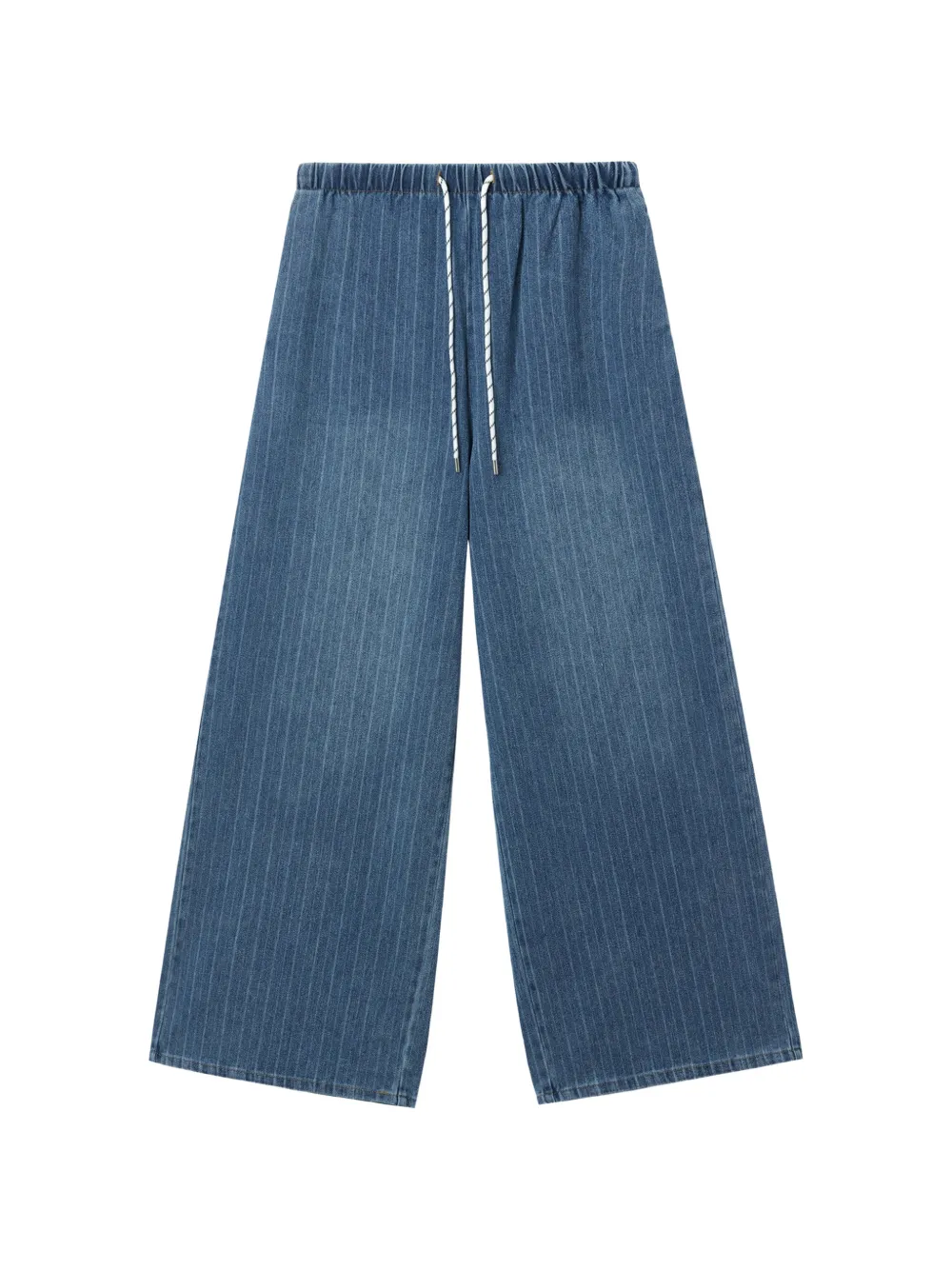 b+ab Nadelstreifen-Hose mit Kordelzug - Blau