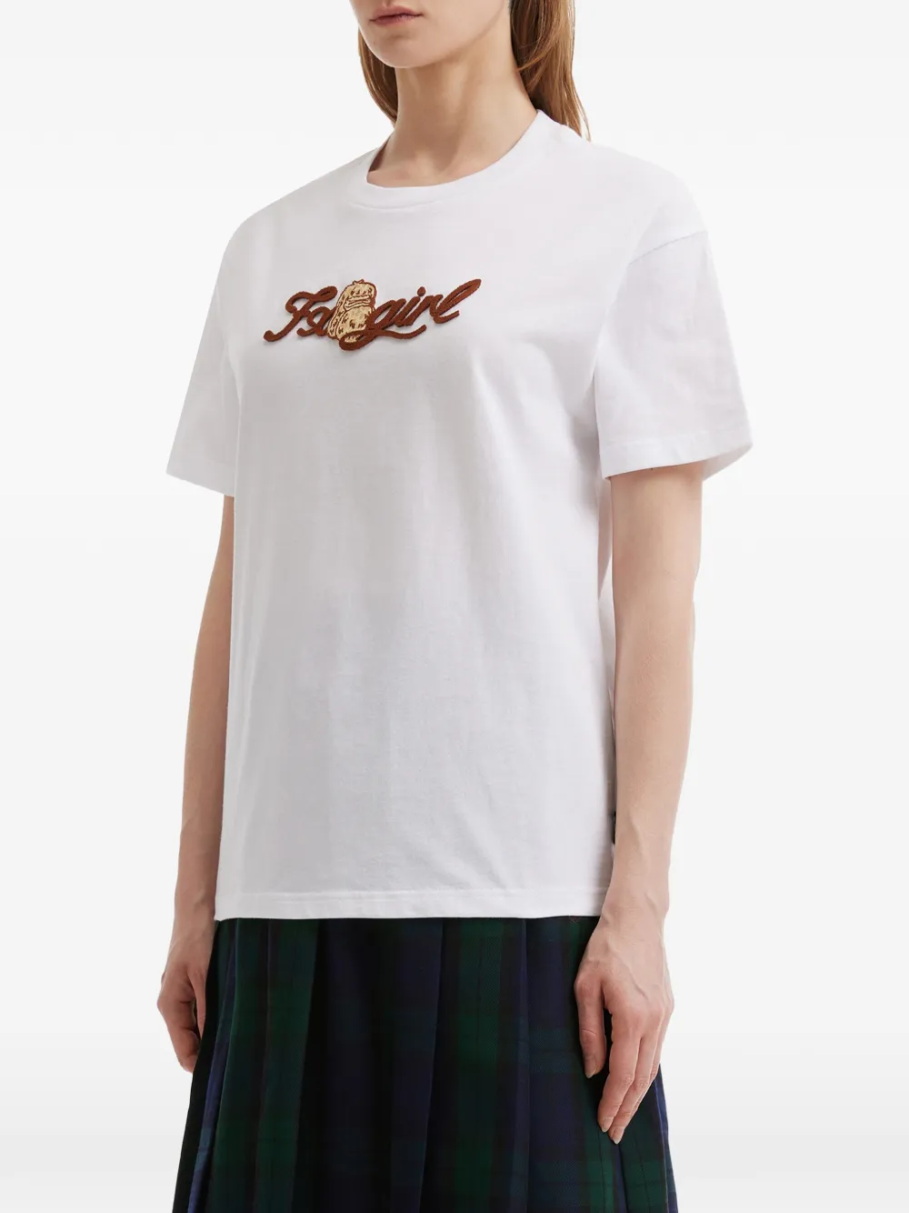  Fingercroxx Embroidered T-shirt - White 