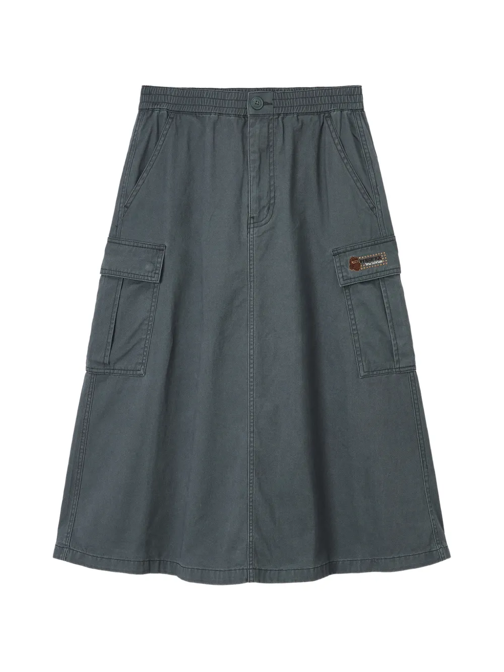 FINGERCROXX Gonna midi con tasche cargo - Verde