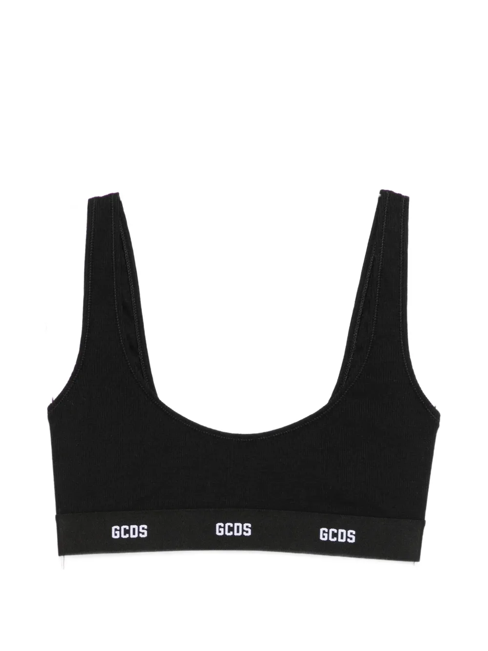 GCDS logo-band bralette - Nero