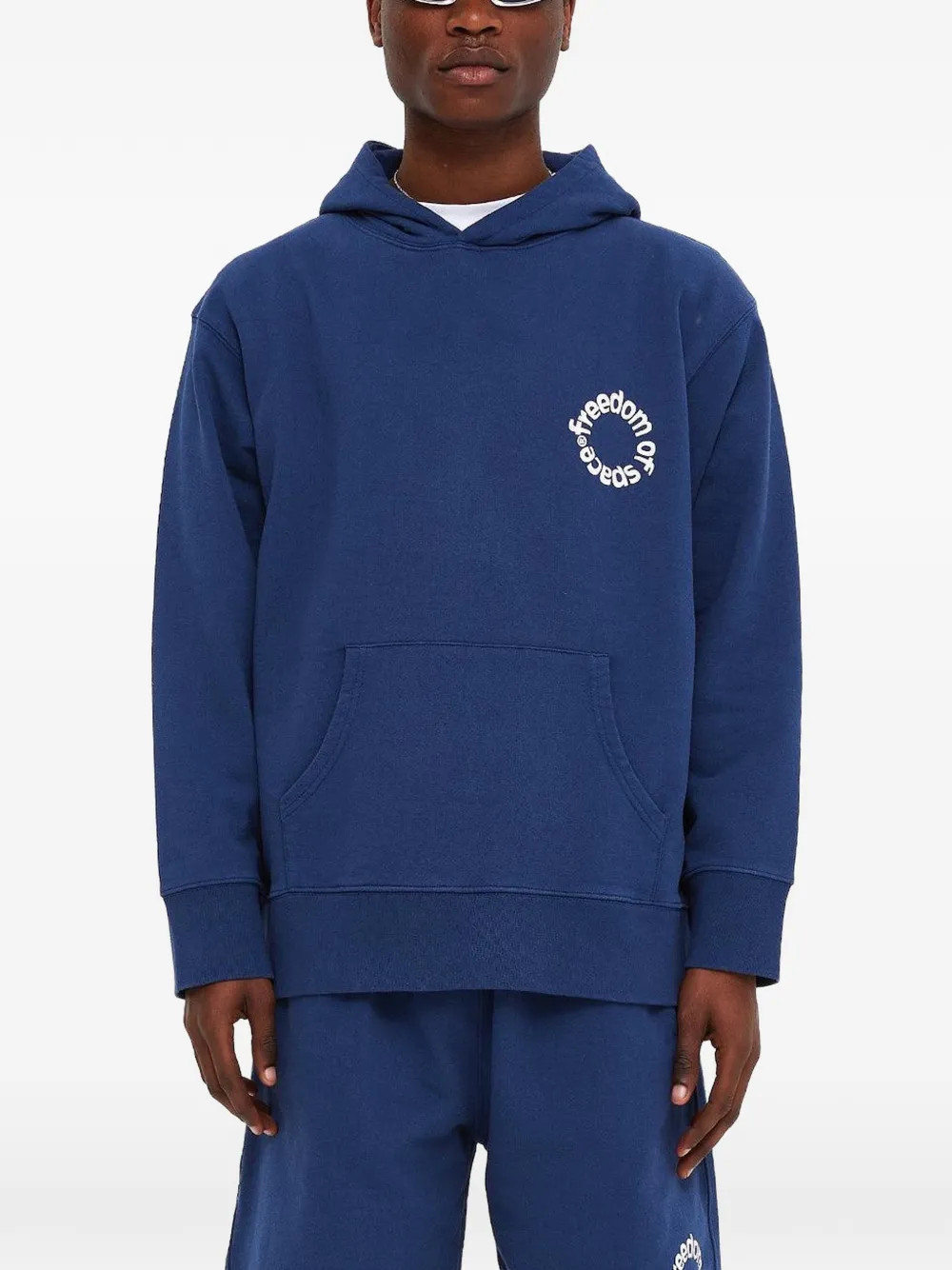 FREEDOM OF SPACE logo hoodie - Blau