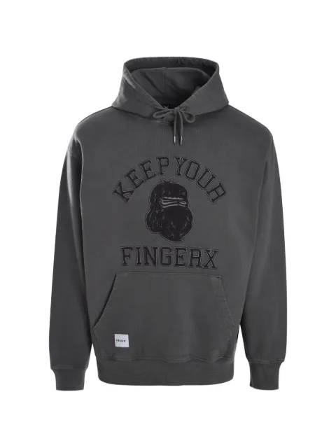 FINGERCROXX logo-patch hoodie