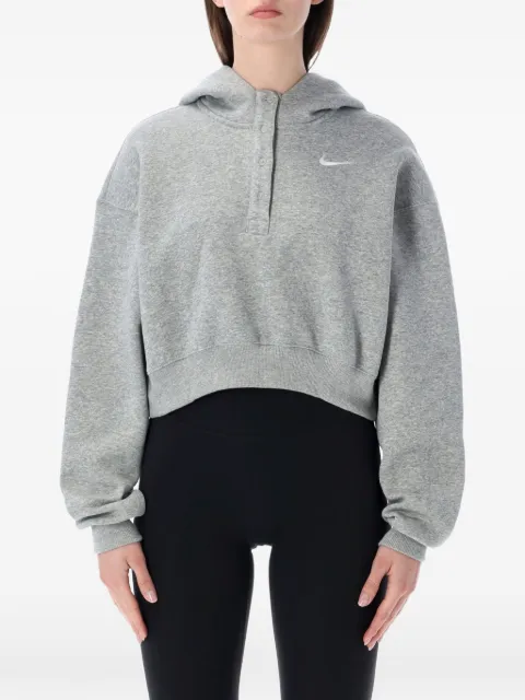 Nike Felpa crop con cappuccio