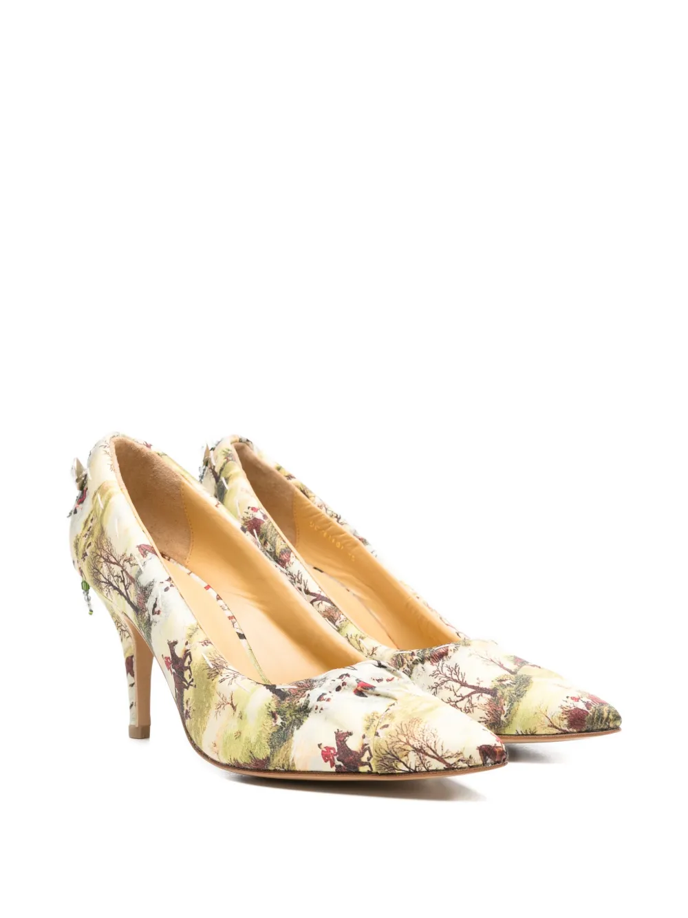  Undercover Beaded-embellishment Printed Pumps - Neutrals 