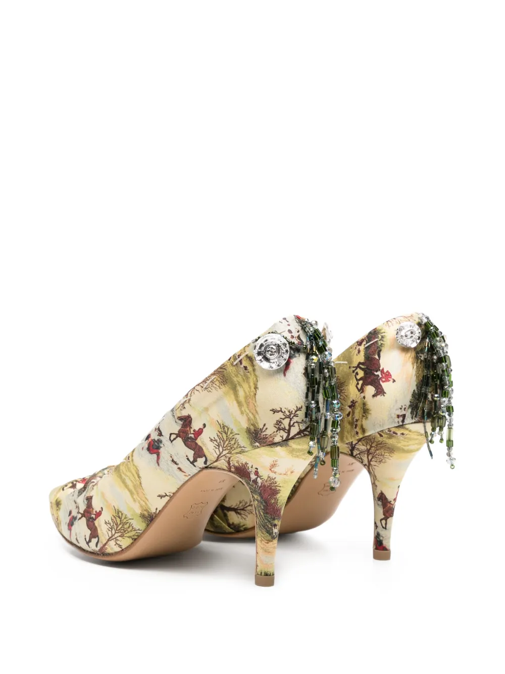  Undercover Beaded-embellishment Printed Pumps - Neutrals 