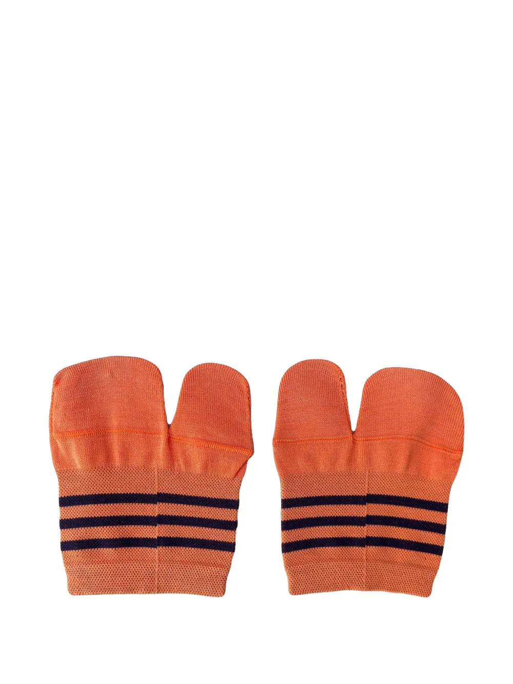 Antipast striped tabi half socks - Arancione