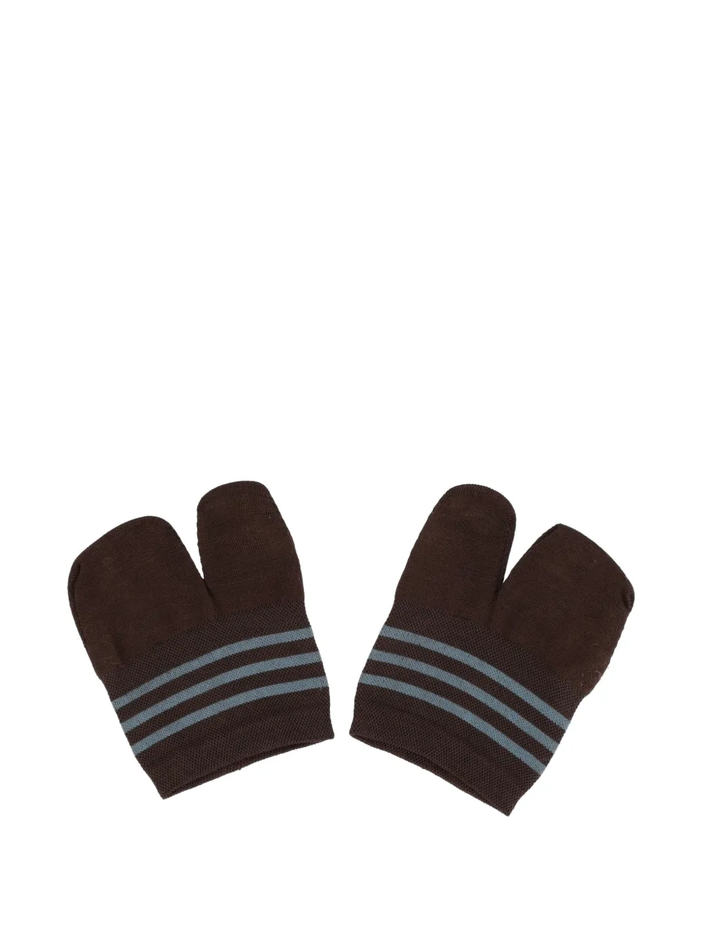 Antipast striped tabi socks - Marrone