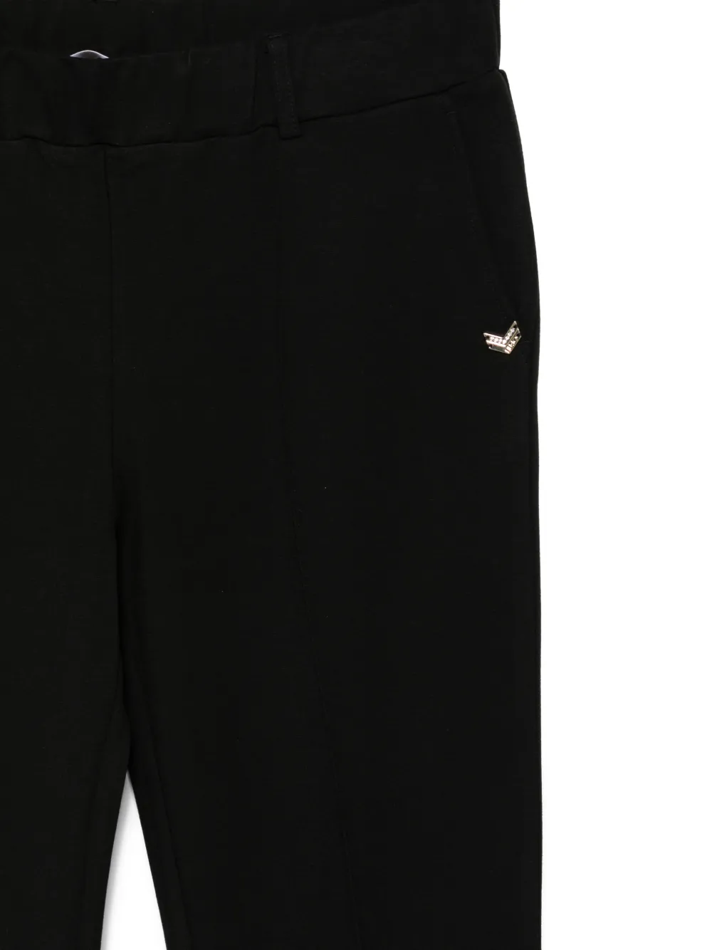  Liu Jo Milanese Appliqué Flared Trousers - Black 