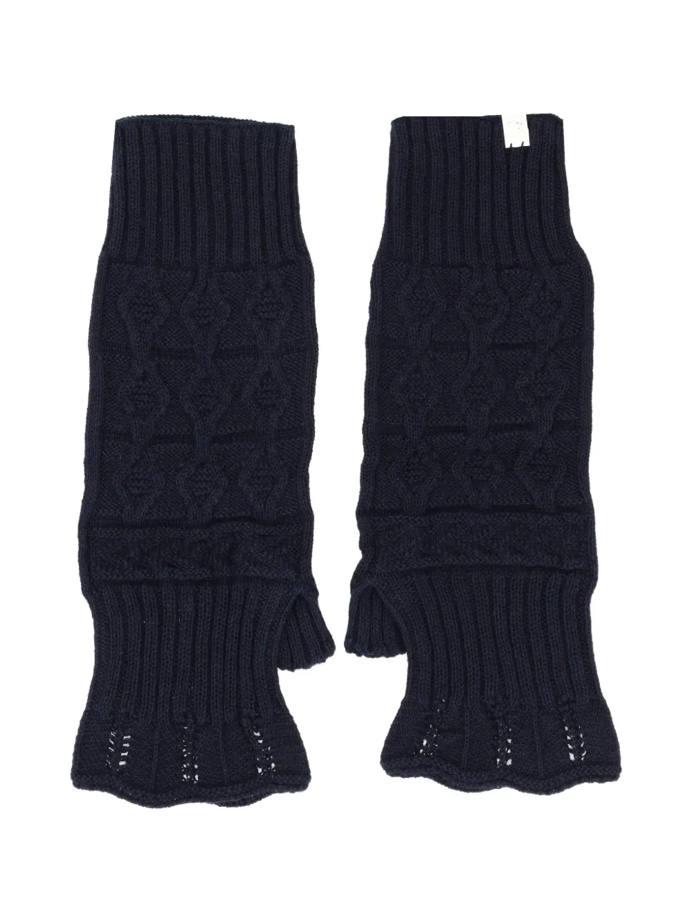 Antipast Gebreide handschoenen met patch Blauw