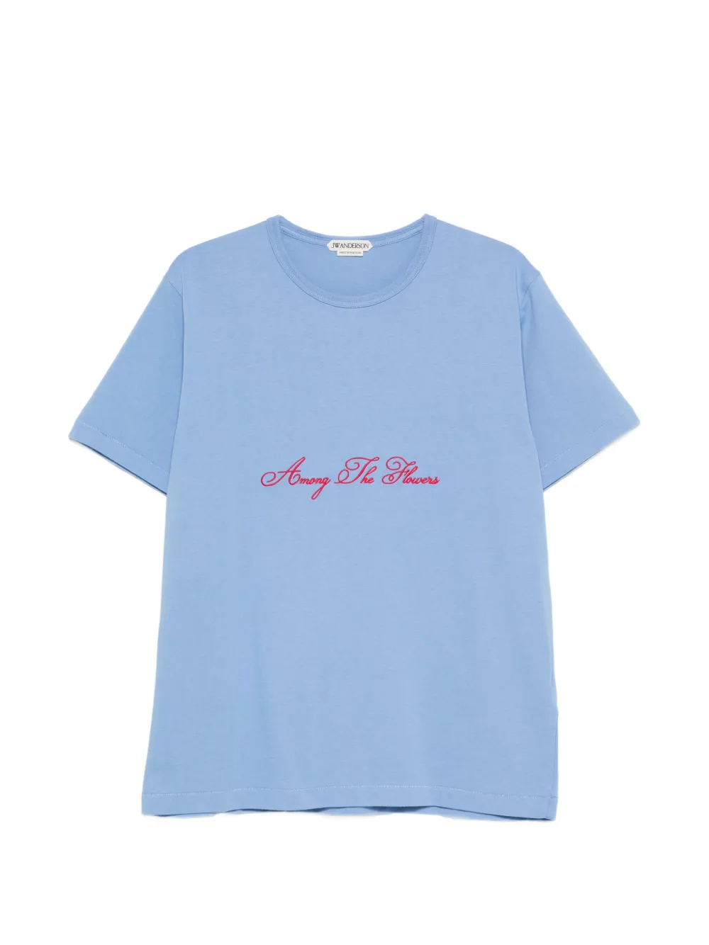 JW Anderson lettring-embroidery T-shirt - Blu