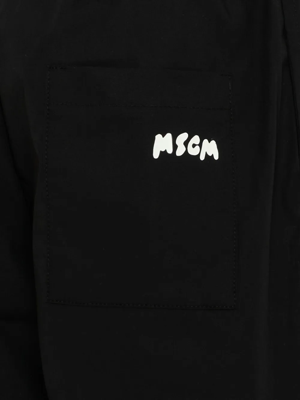  Msgm Kids Drawstring Track Pants - Black 