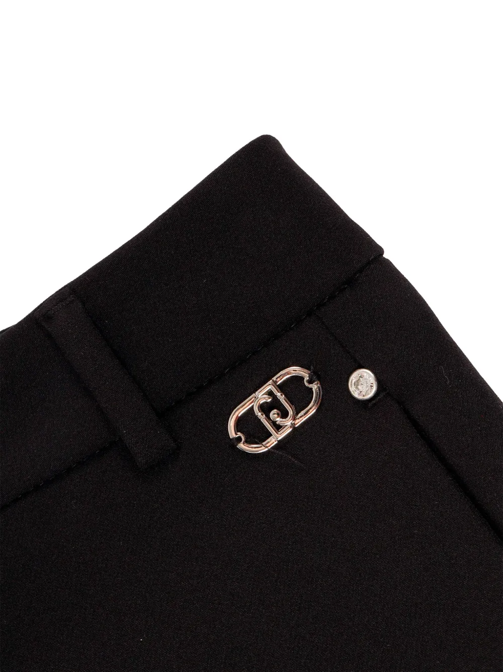 Liu Jo Kids Straight broek met knopen Zwart