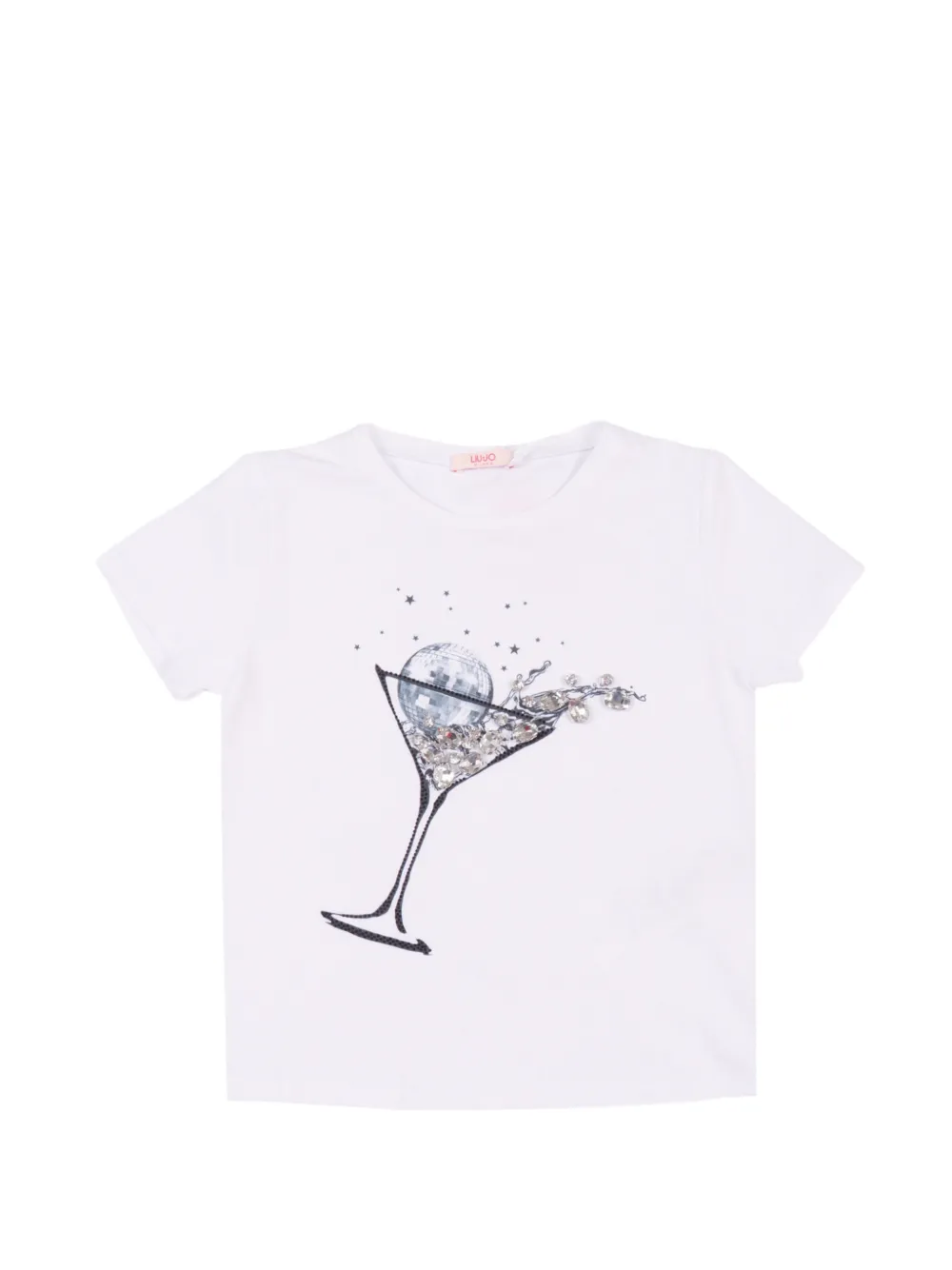 Liu Jo Kids embellished printed T-shirt - Bianco
