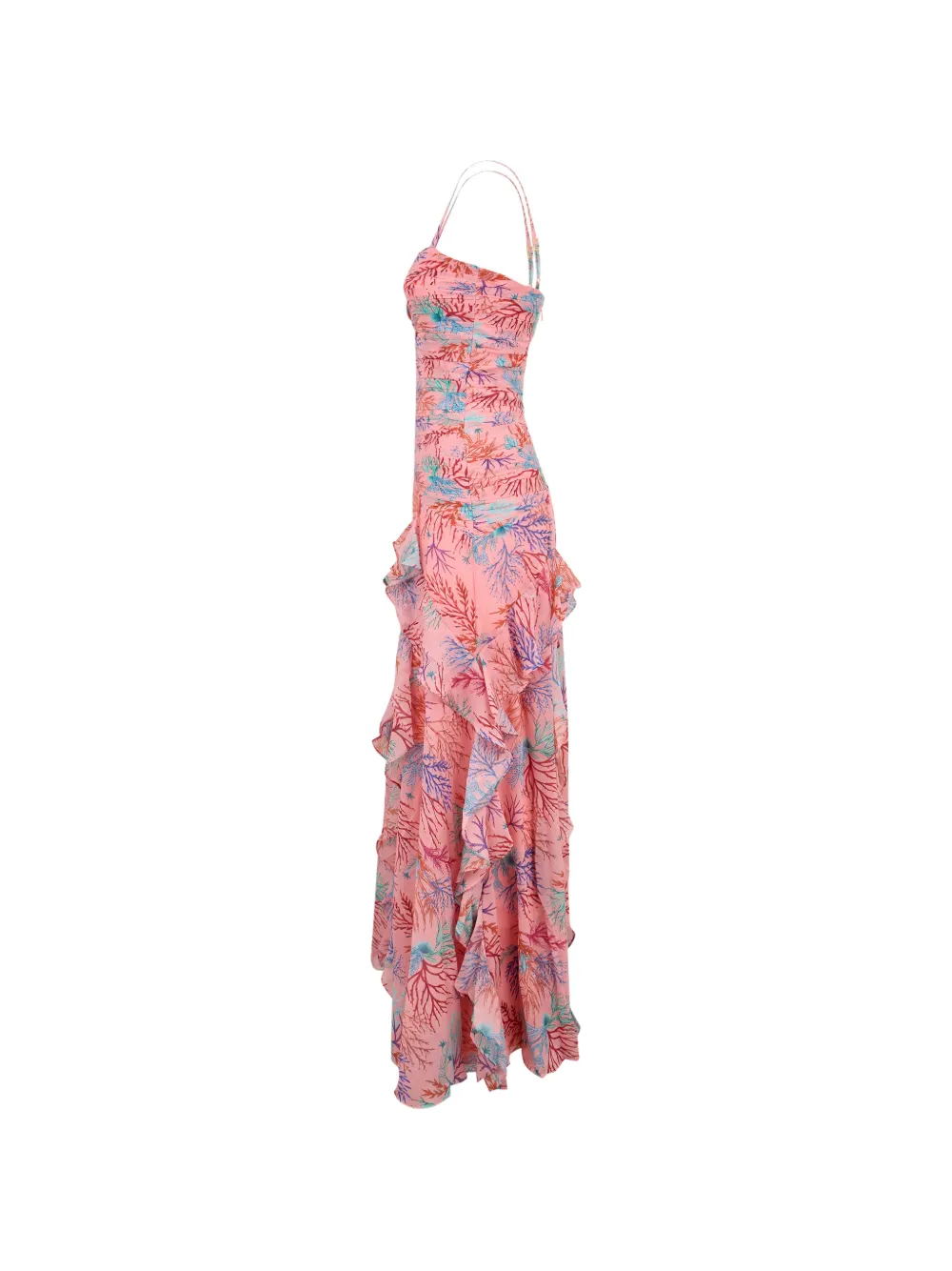 Ruffled Seaweed Gown Dress
