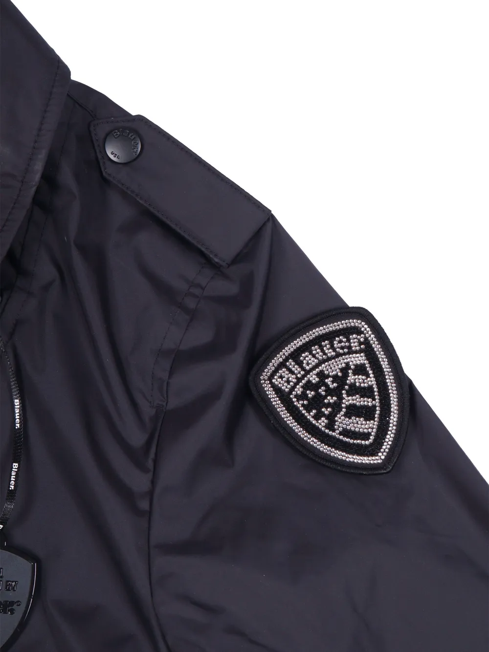Blauer Zamora bikerjack met logopatch Zwart
