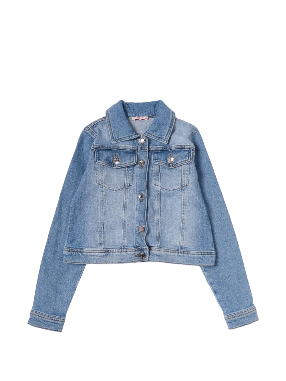 Liu •jo Floral-applique Denim Jacket In Blue