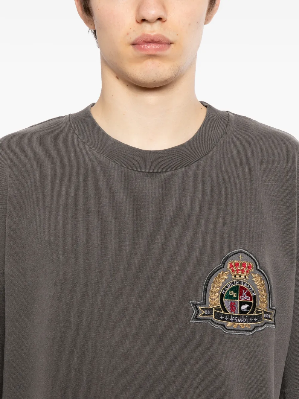 Ksubi T-shirt met patch Grijs