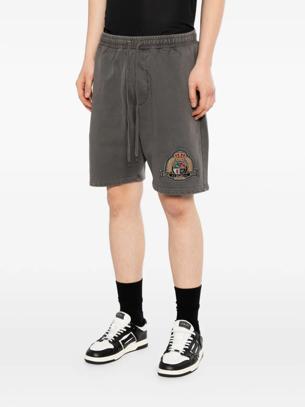  Ksubi Drawstring Graphic Shorts - Grey 