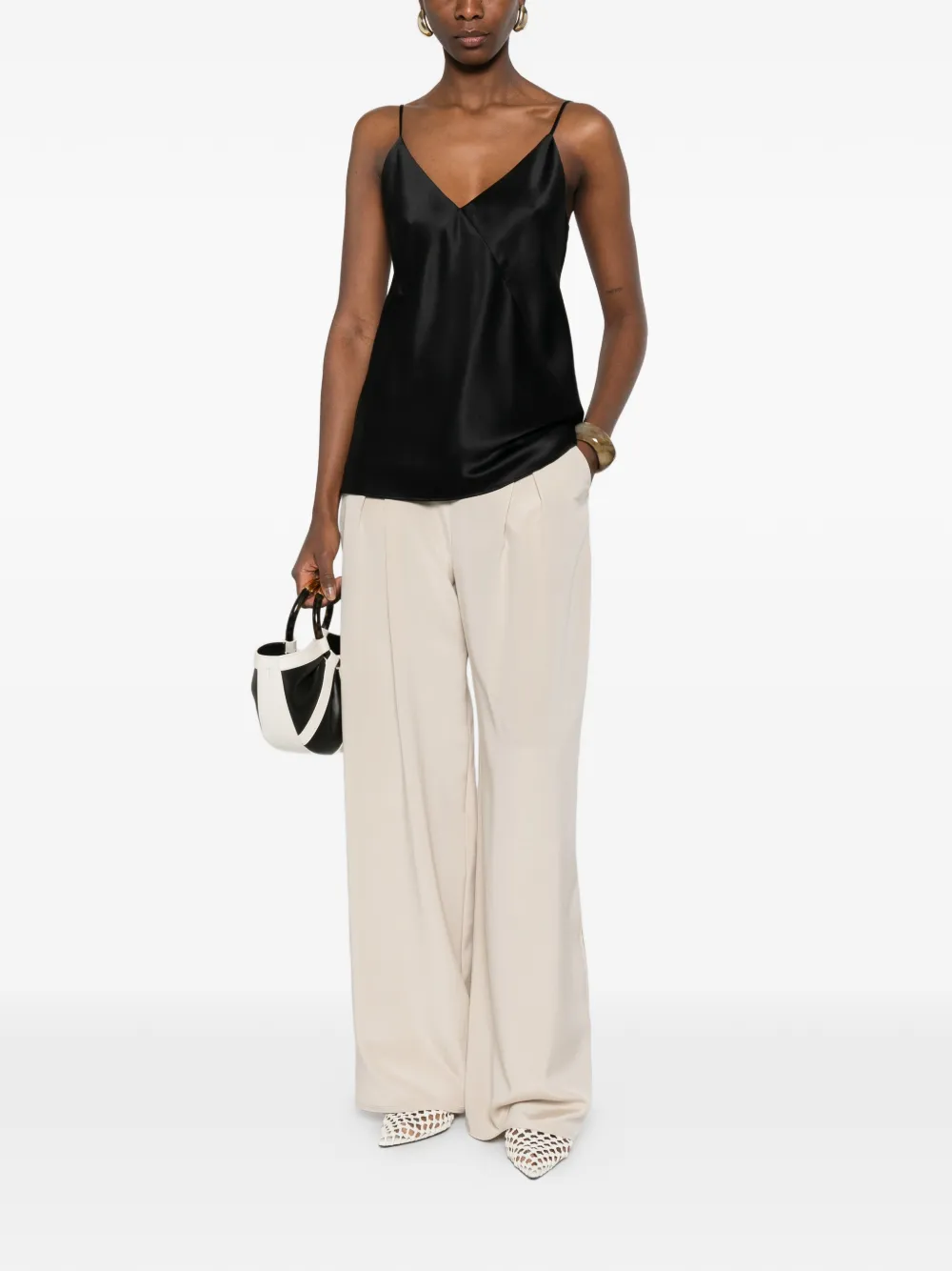 Max Mara Mxebacco blouse met V-hals Zwart