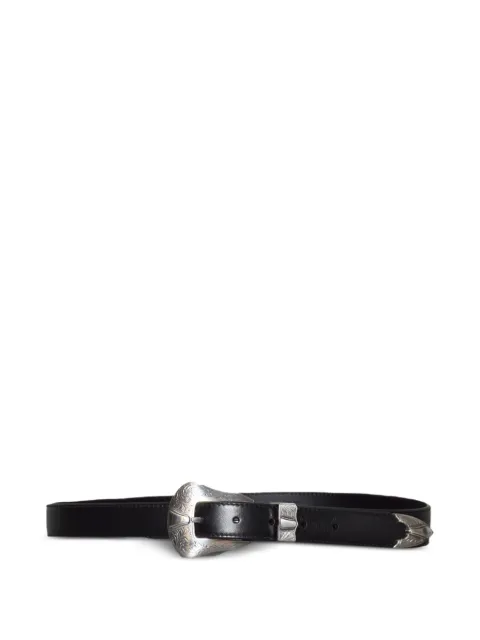 Kate Cate engraved-buckle leather belt