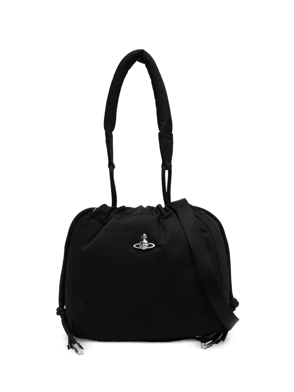 Vivienne Westwood small Hilary Orb-detail drawstring bucket bag - Nero