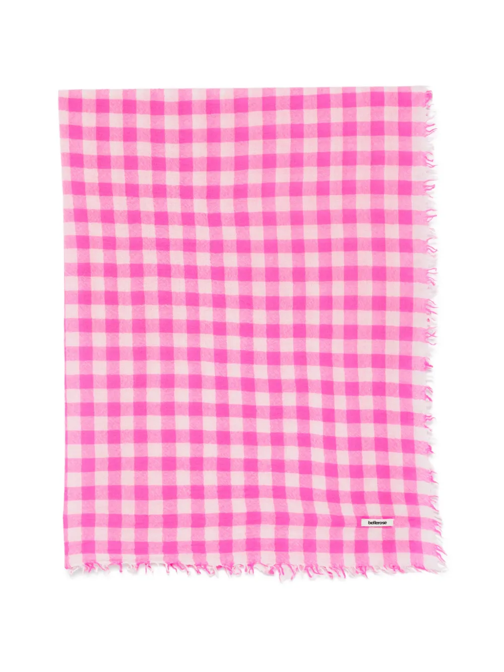 Bellerose gingham fringed scarf - Rosa