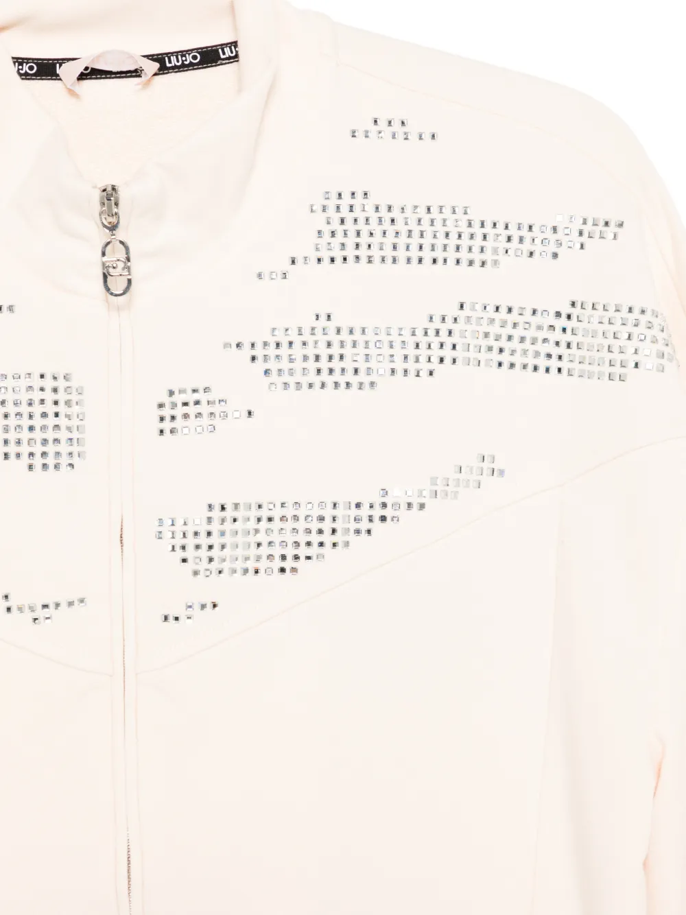  Liu Jo Embellished Zip-up Sweatshirt - Neutrals 