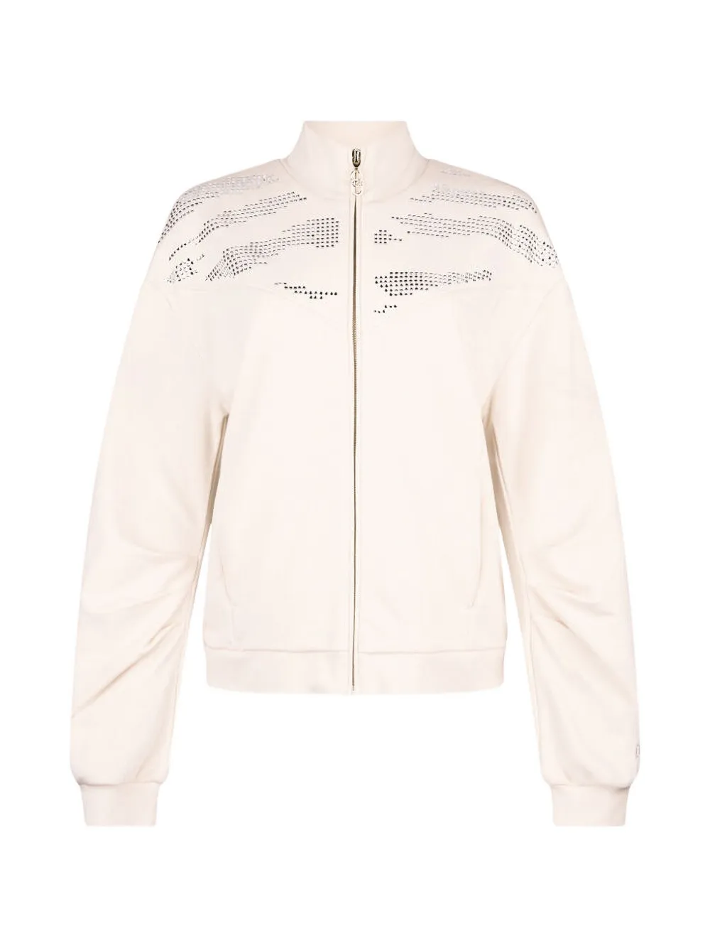 LIU JO embellished zip-up sweatshirt - Nude