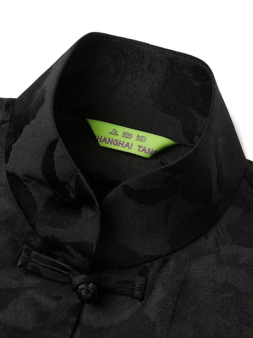 Shanghai Tang Blouse met jacquard Zwart