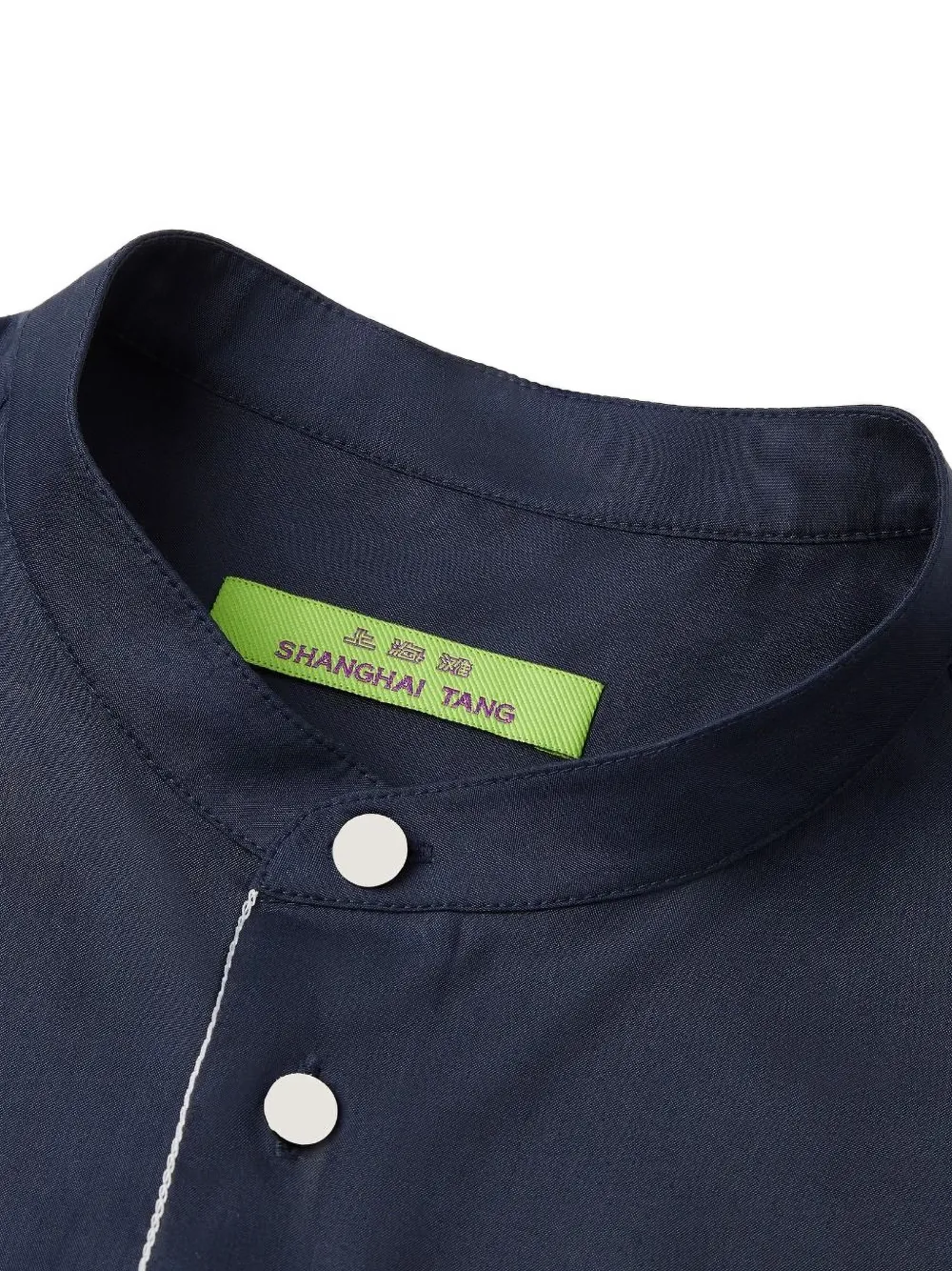 Shanghai Tang Zijden overhemd Blauw