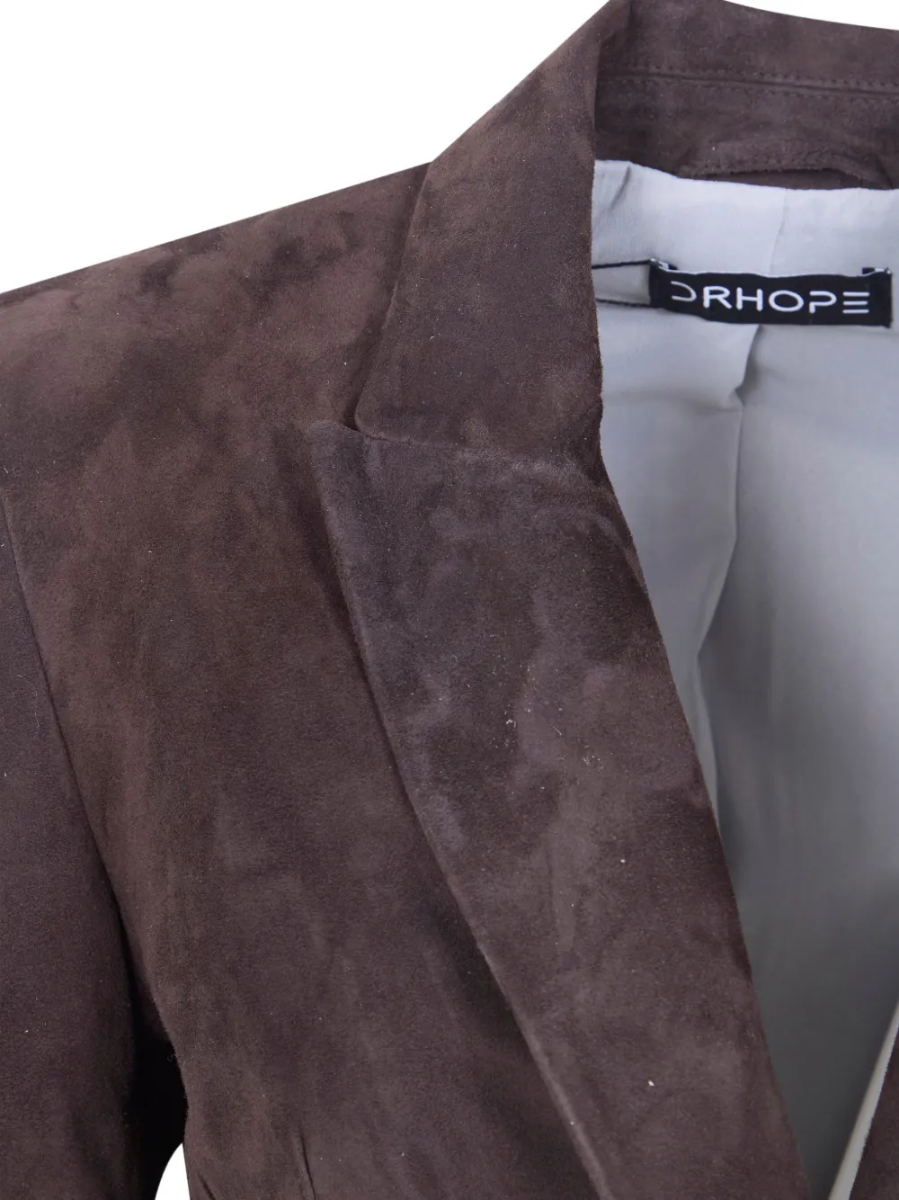  Drhope Button Suede Blazer - Brown 