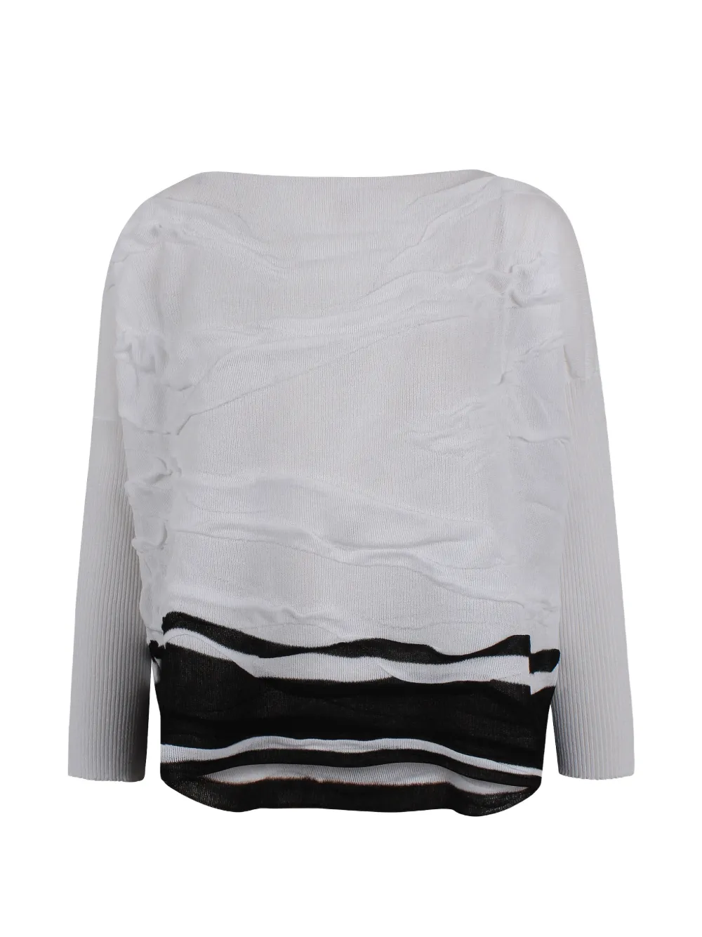 PierAntonioGaspari striped knitted sweater - Bianco