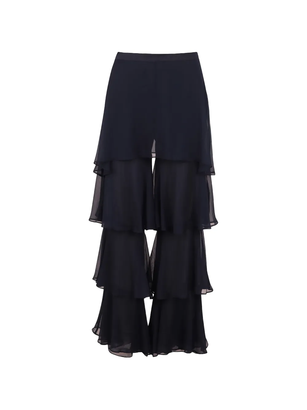 Baobab tiered ruffled trousers - Blau