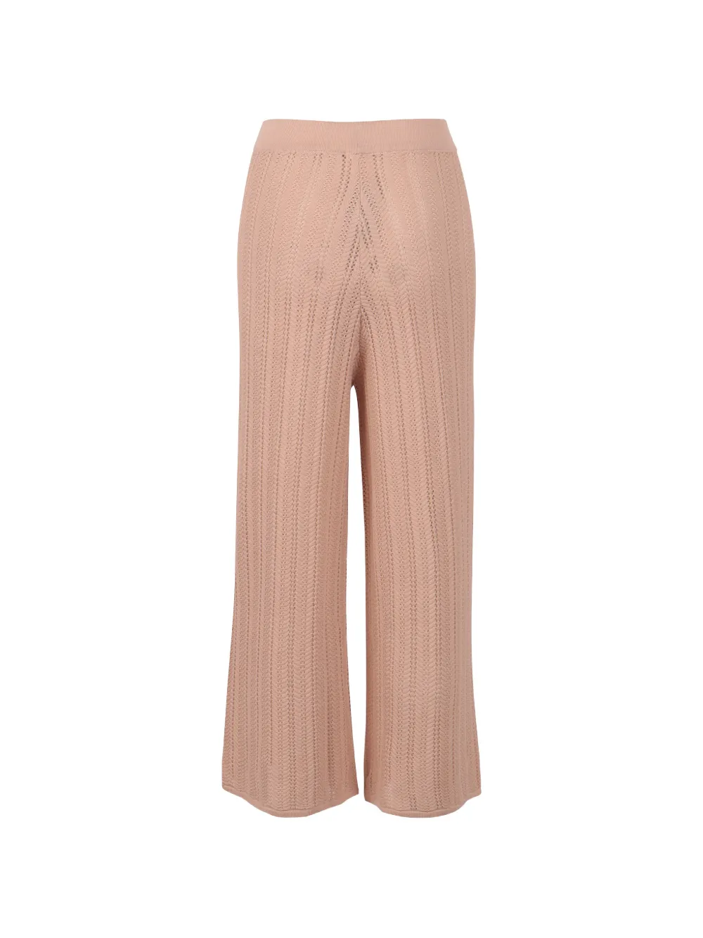 Baobab Gebreide broek met wijde pijpen Beige