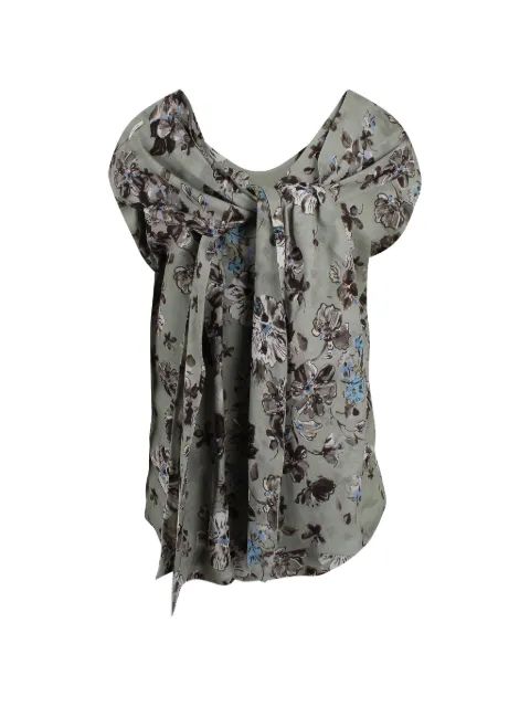 'S Max Mara floral-print bow-detail top