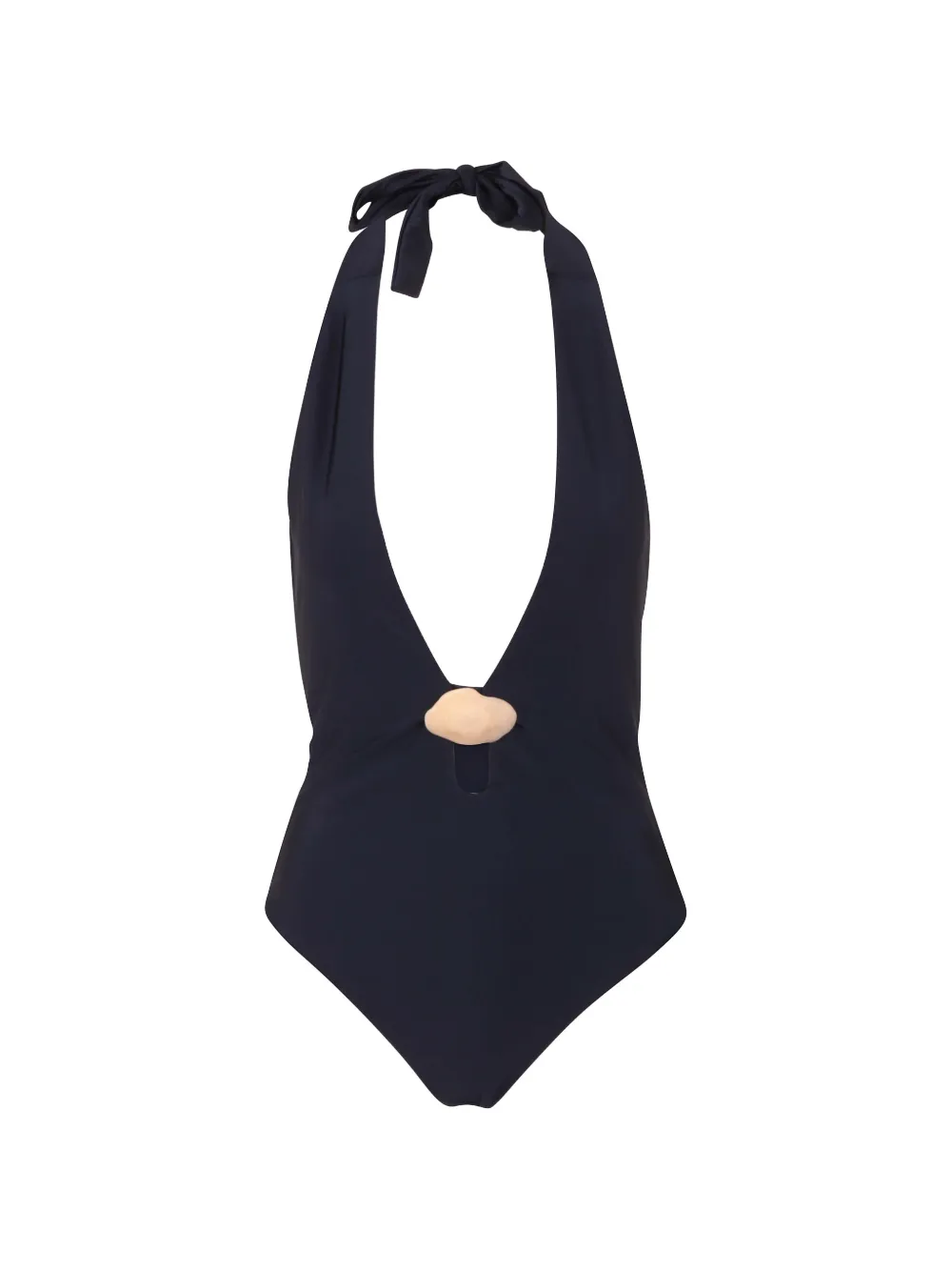 Baobab halterneck pebble-detail swimsuit - Blu