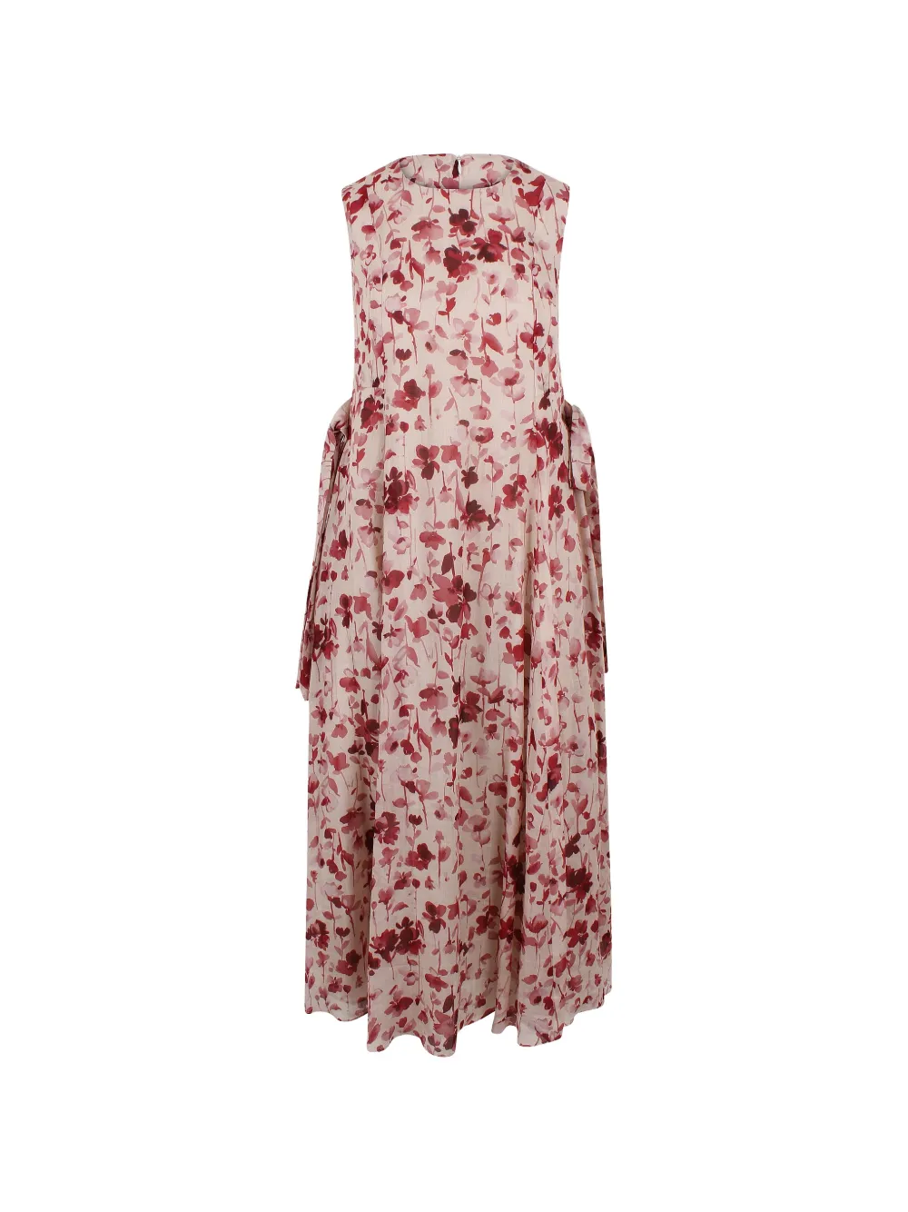 'S Max Mara floral-print tie-waist dress - Nude