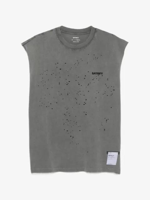 Satisfy MothTech distressed logo-print vest