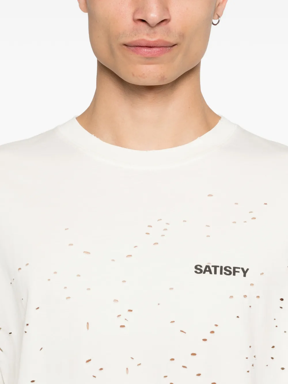 Satisfy T-shirt met ronde hals Beige